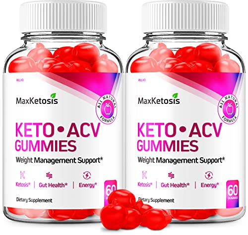 (2 Pack) Max Ketosis Keto ACV Gummies Max Ketosis Advanced Formula Apple Cider Vinegar Rillvo
