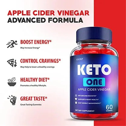 (2 Pack) Keto One Gummies Advanced - Official Formula, Vegan - Keto One Gummies Healthly
