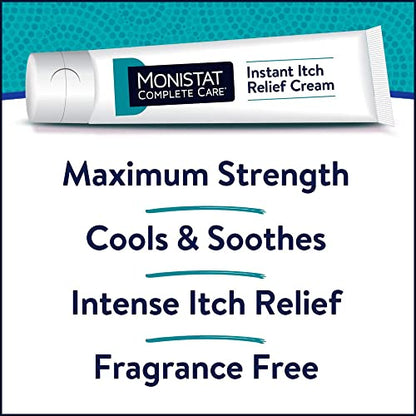 Monistat Instant Itch Relief Cream for Women, Maximum Strength Feminine Itch Care, 1 oz, 2 Pack Monistat