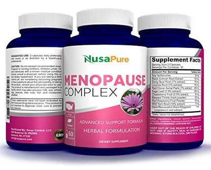 NusaPure Menopause Complex : Black Cohosh and Herbal Ingredients - 60 Capsules NusaPure