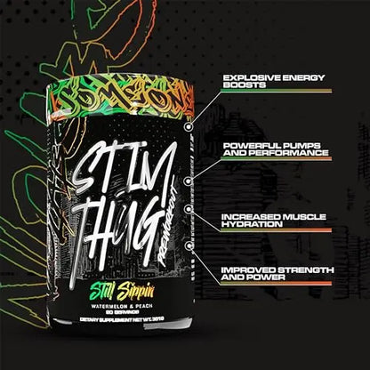 KILO LABS Pre Workout Powder | Stim Thug Preworkout for Men and Women | Hydrating KILO LABS