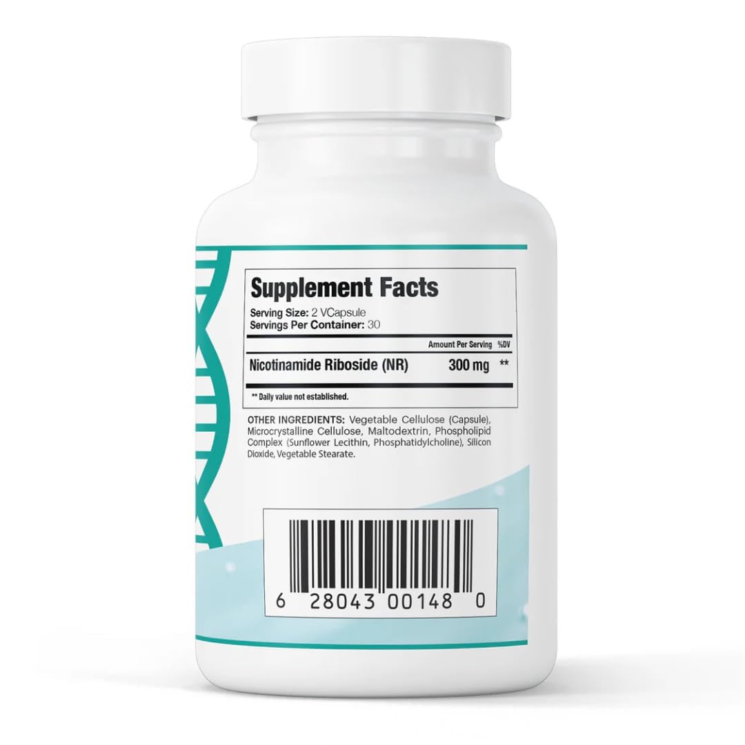 GenuinePurity Liposomal NR 300mg Nicotinamide Riboside Supplement | Advanced NAD Boost for Cellular Energy and Mitochondrial Function | Gluten Free, Vegan, USA Made, Non-GMO | 60 Capsules GenuinePurityBuy Supplements Australia