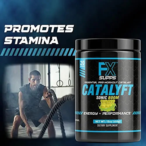 FX Supps Catalyft Pre-Workout Powder Drink for Men & Women, Sonic Boom | Dietary FXSUPPS