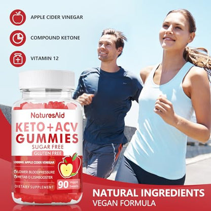 (2 Pack) 180 CT Keto Acv Gummies for Advanced Weight Loss & Belly Fat Burn - Pro Natures Aid