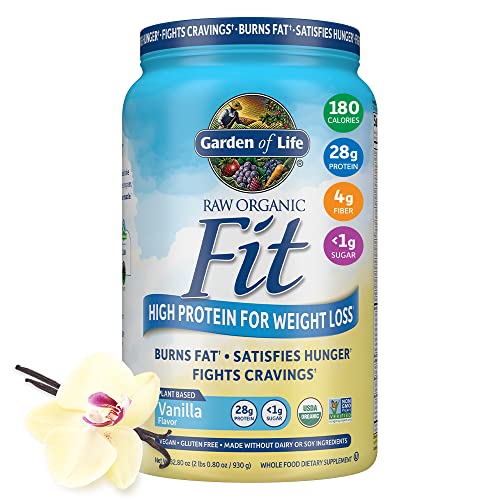Garden of Life Raw Organic Fit Vegan Protein Powder Vanilla, 28g Plant Based Protein