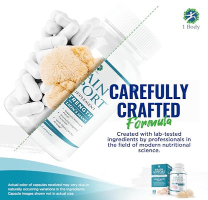 1 Body Brain Supplements for Memory and Focus - Support Healthy Brain 1 Body