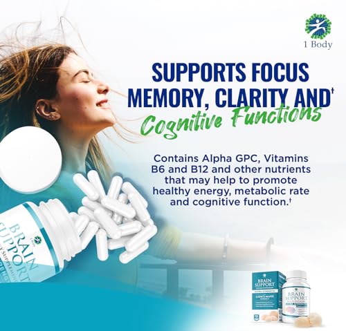 1 Body Brain Supplements for Memory and Focus - Support Healthy Brain 1 Body