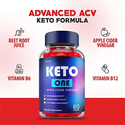 (2 Pack) Keto One Gummies Advanced - Official Formula, Vegan - Keto One Gummies Healthly