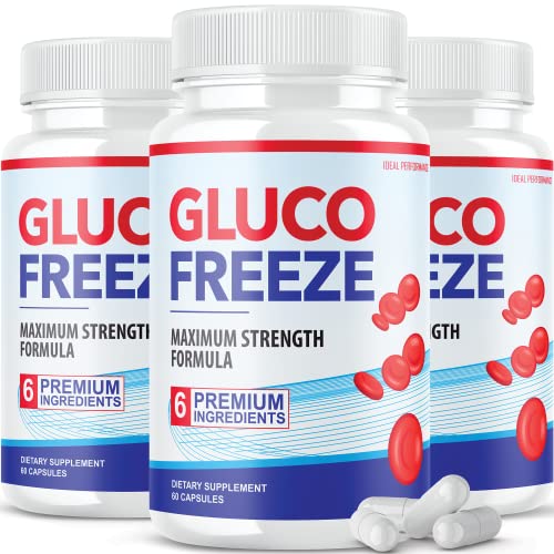 (3 Pack) Glucofreeze Pills - Official Formula Gluco Freeze Pills - Glucofreeze Pills Sugar IDEAL PERFORMANCE