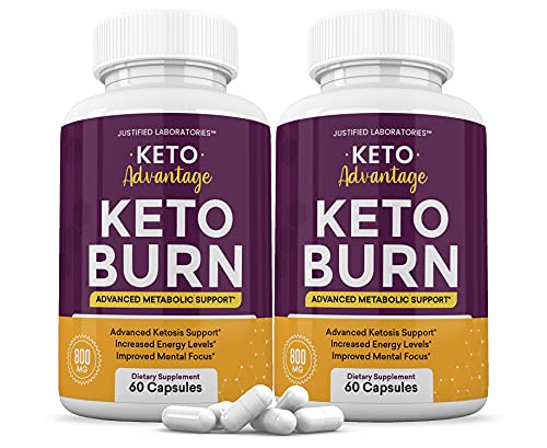 (2 Pack) Keto Advantage Keto Burn Pills Includes Apple Cider Vinegar goBHB Exogenous Justified Laboratories