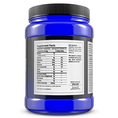 Pride Nutrition Dominate X Pre Workout Supplement - 500g Nitric Oxide & Creatine Pre Pride Nutrition