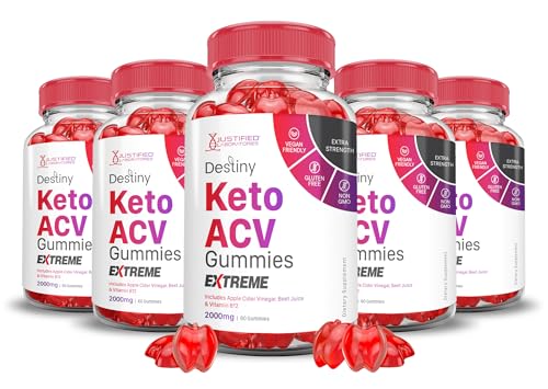(5 Pack) Destiny Keto ACV Gummies Extreme 2000MG Destiny Keto Gummies Advanced Justified Laboratories