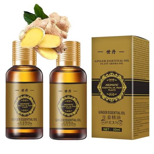(2pc 60ml) Belly Drainage Ginger Oil, Slimming Tummy Ginger Oil, Ginger Oil Drainage Massage YG LianKai