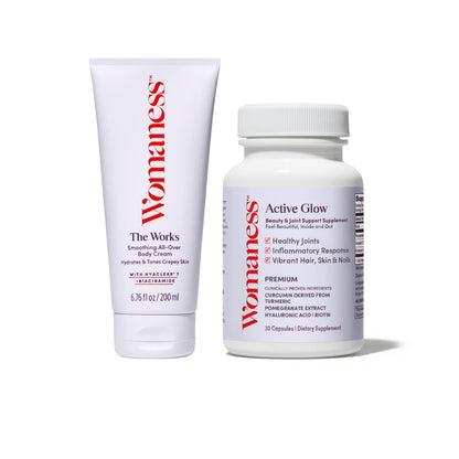 Womaness Summer Skin Bundle - The Works - Menopause Support Skincare Hydrating Body Lotion Womaness