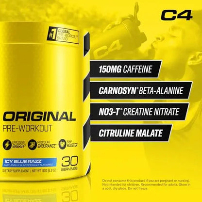 Cellucor C4 Original Pre Workout Powder ICY Blue Razz & C4 Sport Pre Workout Powder Cellucor