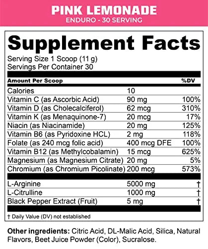 MTN OPS Enduro Nitric Oxide Supplement & Stim-Free Pre Workout - 30 Servings MTN OPS