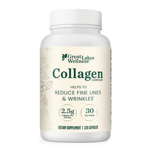 Great Lakes Wellness Collagen Pills for Men and Women, 120 Capsules – VERISOL® Collagen Peptides Types I & III for Hair, Skin, Nails, Joints, & Digestion Support, Hydrolyzed Collagen Supplement Great Lakes WellnessBuy Supplements Australia
