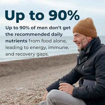 LifeSeasons Men's Multivitamin – High Potency with 21 Vitamins & Minerals, PureWay-C®, NAD+, Active B-Vitamins, TRAACS® Chelates, enXtra® for Energy, Probiotics & Mushrooms – 120 Veg Capsules LifeSeasons buy supplements Au