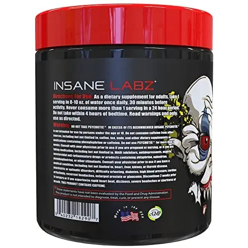 Psychotic, and Insane Veinz, Pre Workout Stack (Fruit Punch) Insane Labz