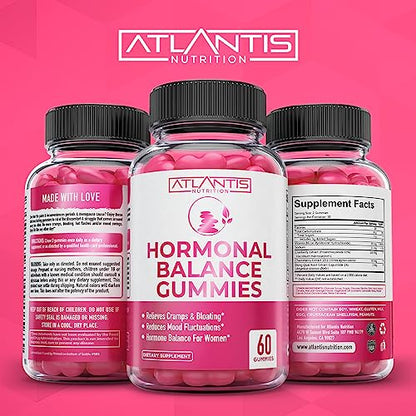 Hormonal Balance For Women & PMS Relief Gummies - Alleviates Cramps, Bloating, Mood Swings Atlantis Nutrition