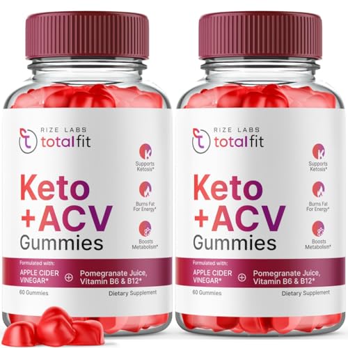 (2 Pack) Total Fit Keto ACV Gummies Advanced Weight Loss, Total Fit Keto ACV + BCB Gummies rize labs