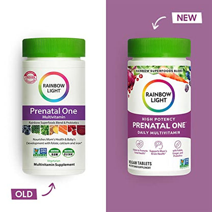 Rainbow Light High-Potency Prenatal One Multivitamin, Prenatal Health Multivitamin Rainbow Light