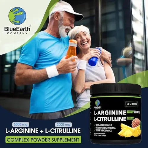 BlueEarth Company L-Arginine 5000mg + L-Citrulline Complex Powder Supplement Drink BlueEarth Company