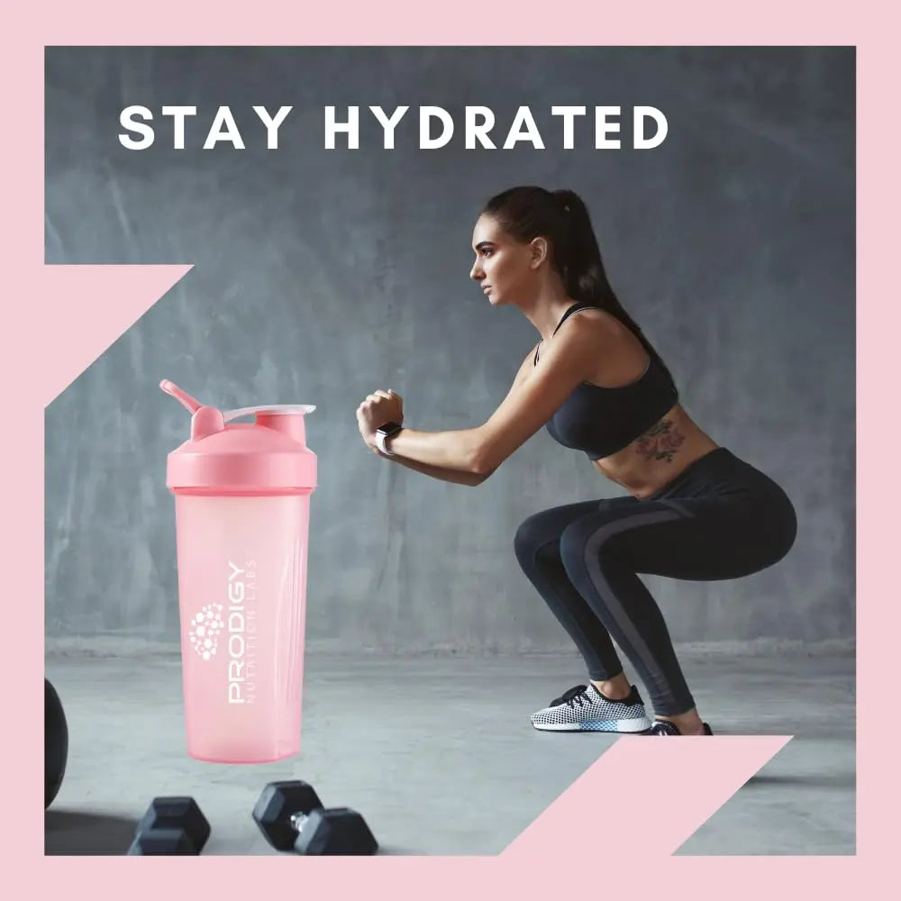 Protein Shaker 20oz Large Shaker Bottle Perfect for Workout Supplements, Protein powder Prodigy Nutrition Labs