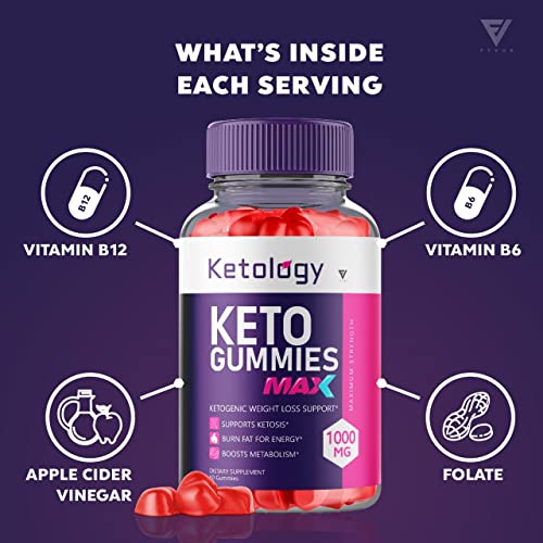 (2 Pack) Ketology Keto ACV Gummies Advanced Weight Loss Ketosis Supplement Fyvus
