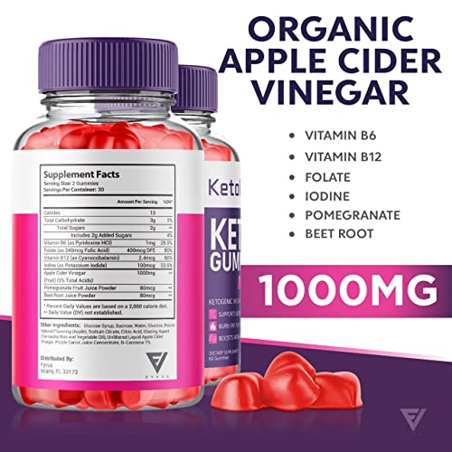 (2 Pack) Ketology Keto ACV Gummies Advanced Weight Loss Ketosis Supplement Fyvus