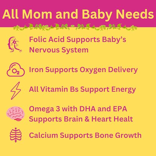 Greenfield Nutritions Halal Prenatal Vitamins with DHA and Folic Acid - Essential Prenatal Pregnancy GREEN FIELD NUTRITIONS