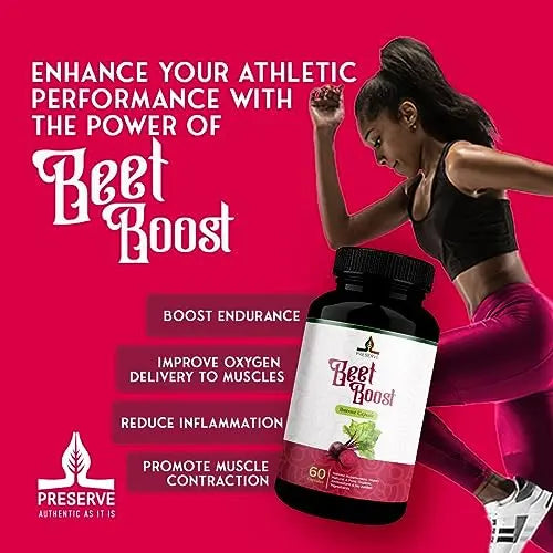 PRESERVE Organic Beetroot casules 16,000mg Per Serving, Natural Monthly Supplement PRESERVE