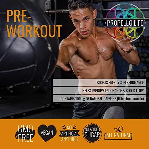 Propello Life Pre-Workout Drink Mix, West Coast Citrus, 450g Propello Life