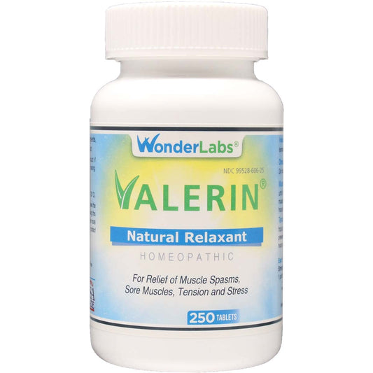 Wonder Laboratories Valerian Natural Relaxant for Tension Relief, Stress Relief, Leg Cramp Relief and Other Muscle Cramps Magnesium, Passion Flower, & Valerian Root Muscle Relaxant - (250ct) Wonder LaboratoriesBuy Supplements Australia