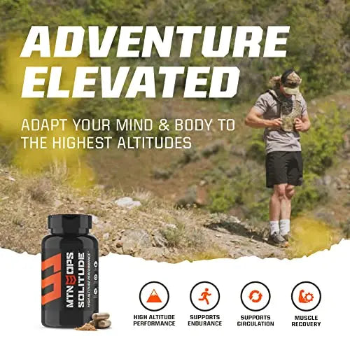 MTN OPS Solitude High-Altitude Performance Supplement (25 Servings), Black, One Size MTN OPS