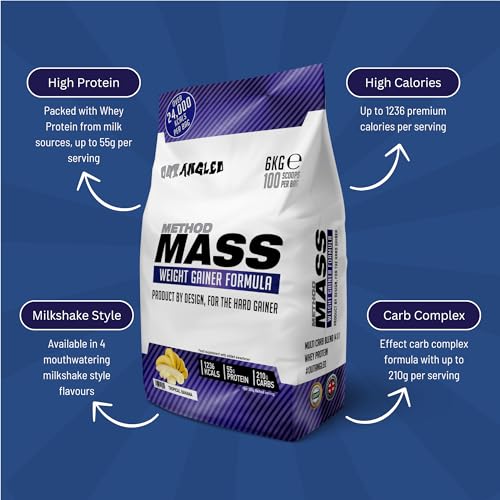 Out Angled Method Mass Gainer Powder, Tropical Banana, 6kg, 100 Scoops OUT ANGLED