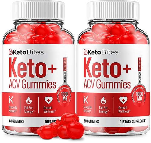 (2 Pack) Keto Bites ACV Gummies Advanced Formula Keto Bites Apple Cider Vinegar Gummies Rillvo