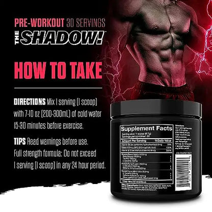 JNX SPORTS The Shadow! 350mg of Caffeine Hard Core Preworkout -Electric Energy JNX SPORTS