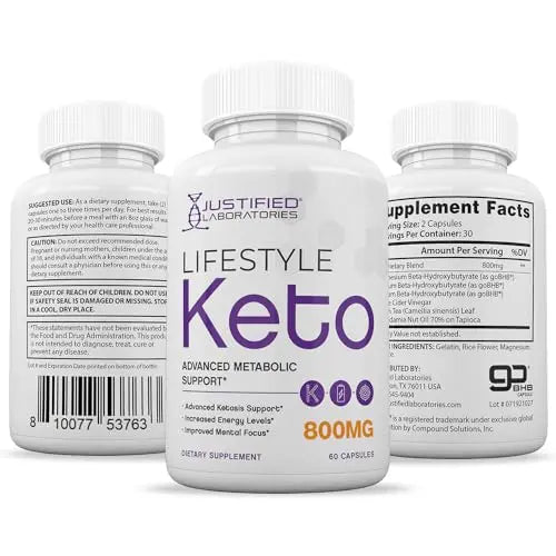 (3 Pack) Lifestyle Keto Pills 800MG Includes Patented goBHB Exogenous Ketones Advanced Justified Laboratories