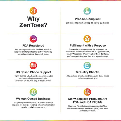 ZenToes Metatarsal Pads for Men and Women - Ball of Foot Pain Relief ZenToes