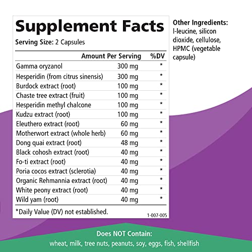 Pure Essence Labs Transitions Vitamins for Women, Natural Menopause Relief Supplement PURE ESSENCE LABS