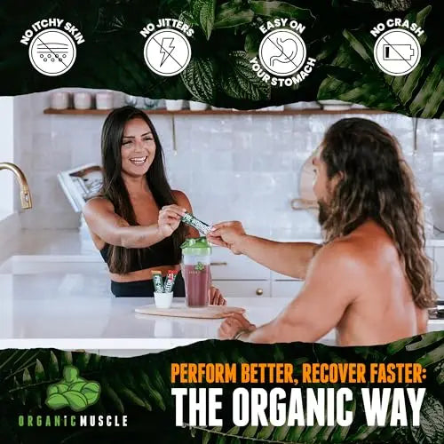 Organic Muscle Superfood Pre Workout Powder for Men & Women, Passionfruit Guava Organic Muscle