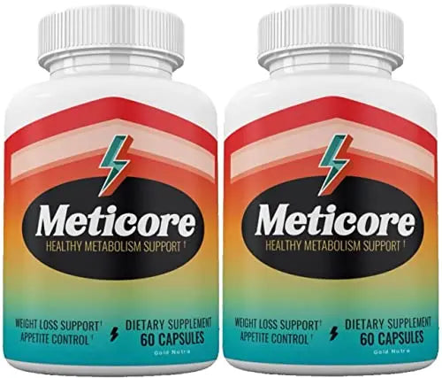 (Official) 2 Pack Meticore Weight Management Pills, Energy Support, 120 Capsules Gold Nutra