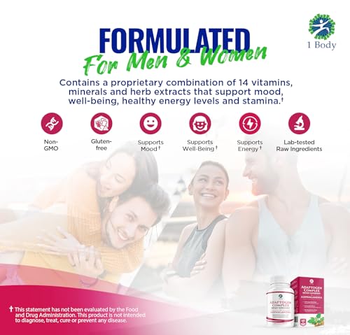 1 Body Adaptogen Complex Supplement with Ashwagandha 1 Body