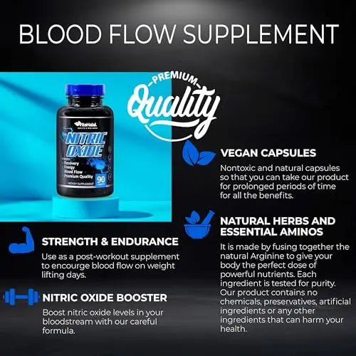 VitaHalal Nitric Oxide Supplement - Powerful Nitric Oxide Booster for Men to Support Blood VitaHalal