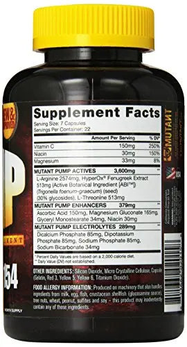 Mutant Pump – Pre-Workout Capsules, Gives You The Insane Pump You Demand Mutant