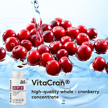 Youth & Tonic Kidney Cleanse Detox for Residual Metabolic Waste & Excess Body Water for Urinary Tract Youth & Tonic