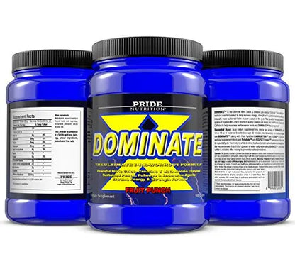 Pride Nutrition Dominate X Pre Workout Supplement - 500g Nitric Oxide & Creatine Pre Pride Nutrition