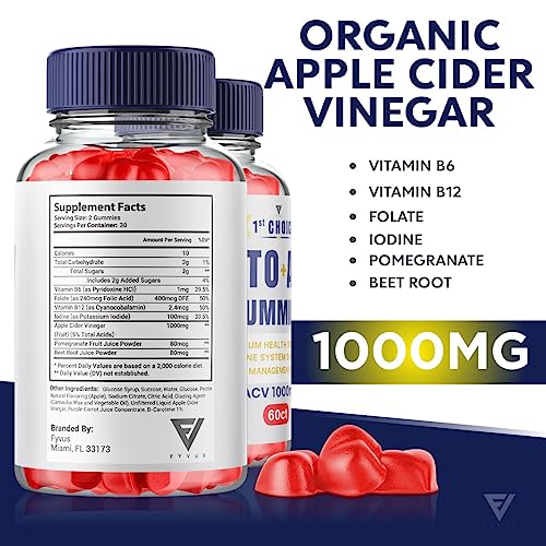 (2 Pack) 1st Choice Keto ACV Gummies, First Choice Gummies Advanced ACV - 1st Choice Fyvus